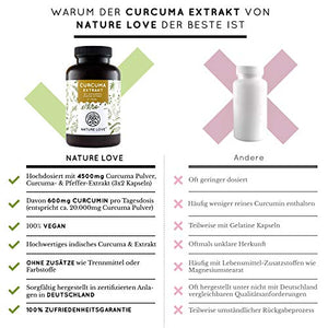Der VERGLEICHSSIEGER 2018* Curcuma Extrakt Kapseln / Hochdosiert,vegan & hergestellt in Deutschland